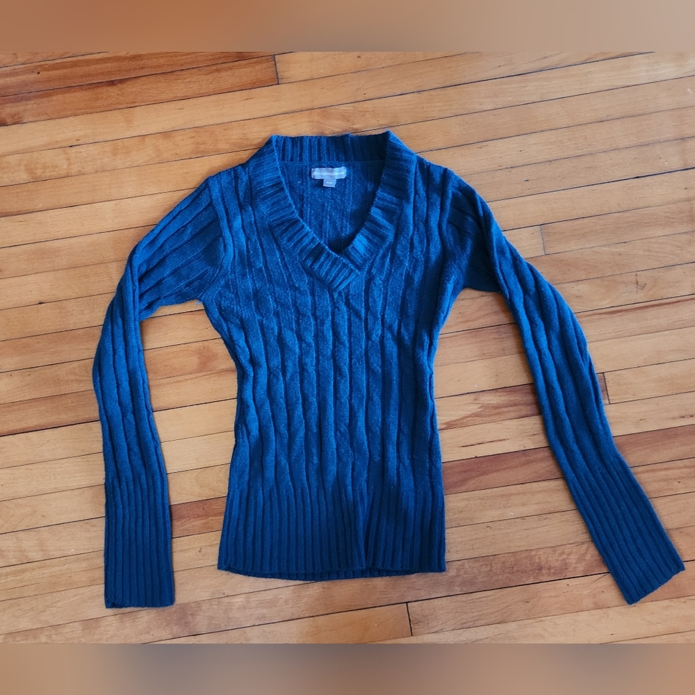 Beechers Brook blue sweater, size small
